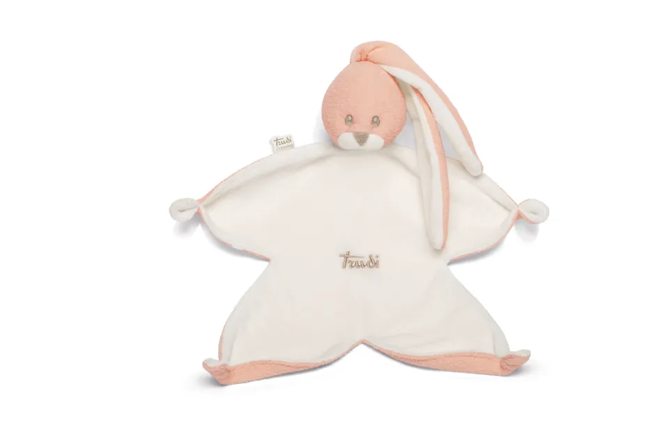 trudi-coniglio-doudou-rosa-copertina-peluche-neonato image 1