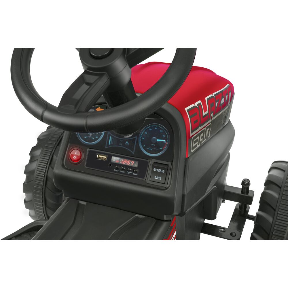 globo-giocattoli-trattore-elettrico-con-rimorchio-12v-radiocomandato-rosso image 5