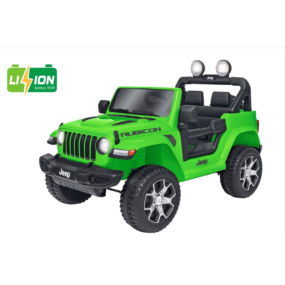 globo-giocattoli-jeep-rubicon-wrangler-auto-elettrica-radiocomandata-verde-con-b image 1