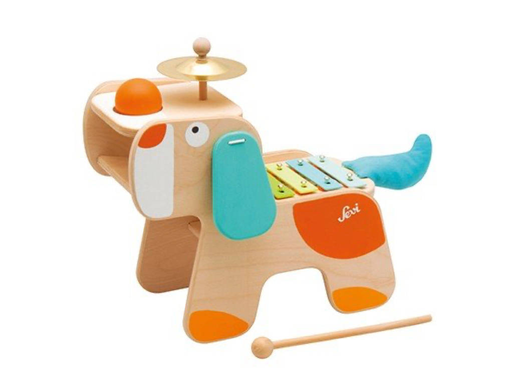 trudi-tavolo-musicale-cane-xilofono-in-legno-e-metallo image 1