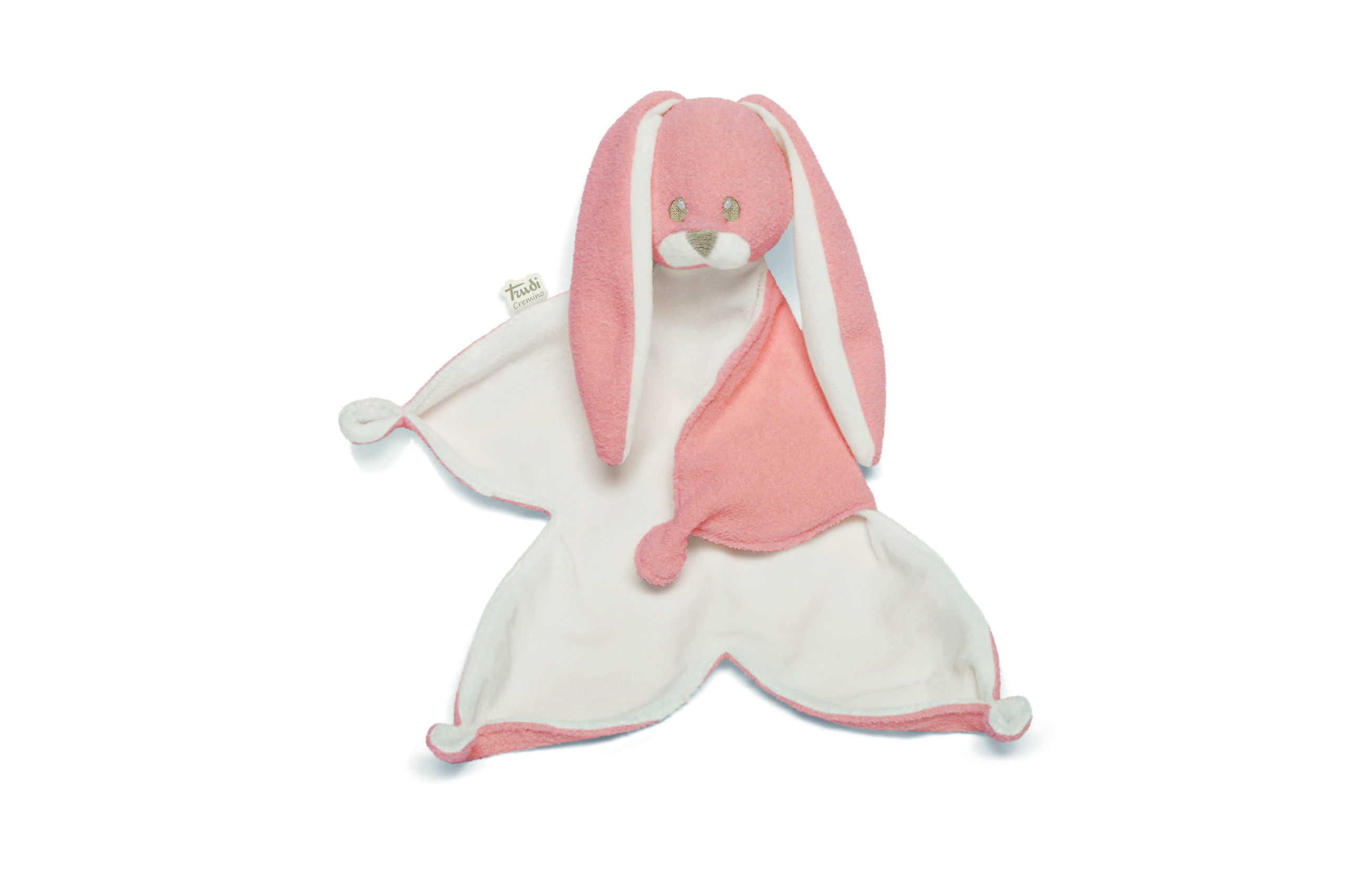 trudi-coniglio-doudou-rosa-copertina-peluche-neonato image 2