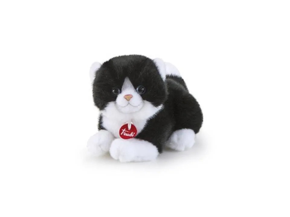 trudi-trudino-gatto-bianco-e-nero-peluche-disteso image 1