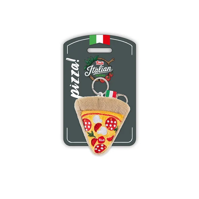 trudi-pizza-portachiavi-peluche-mini-italia image 1