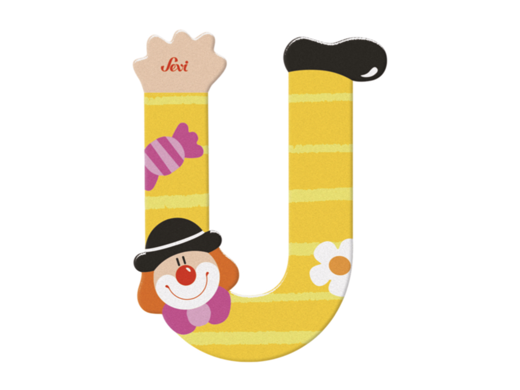 trudi-lettera-u-clown-lettera-decorativa-cameretta image 2