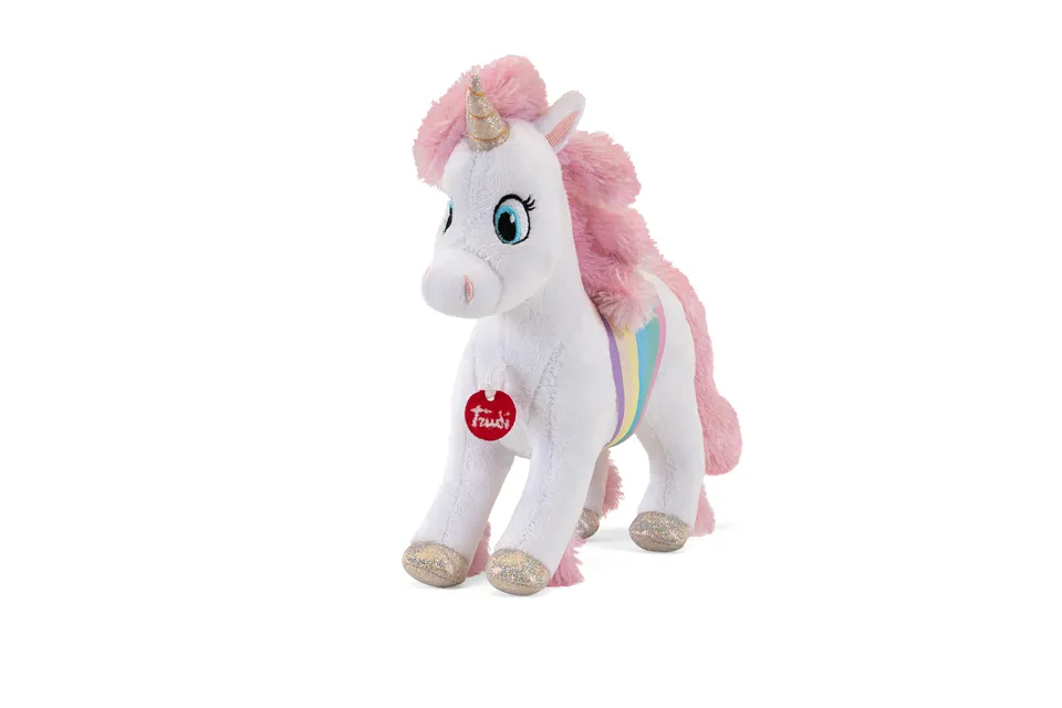 trudi-unicorno-leslie-peluche-con-criniera-rosa image 1