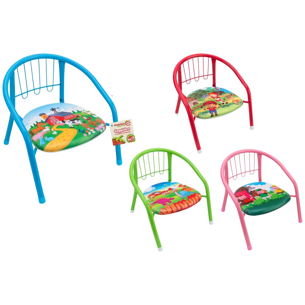 globo-giocattoli-sedia-in-metallo-decorata-fiabesca-per-bambini image 1