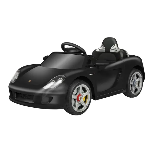 globo-giocattoli-porsche-carrera-gt-12v-auto-cavalcabile-nera-con-batteria-al-li image 1