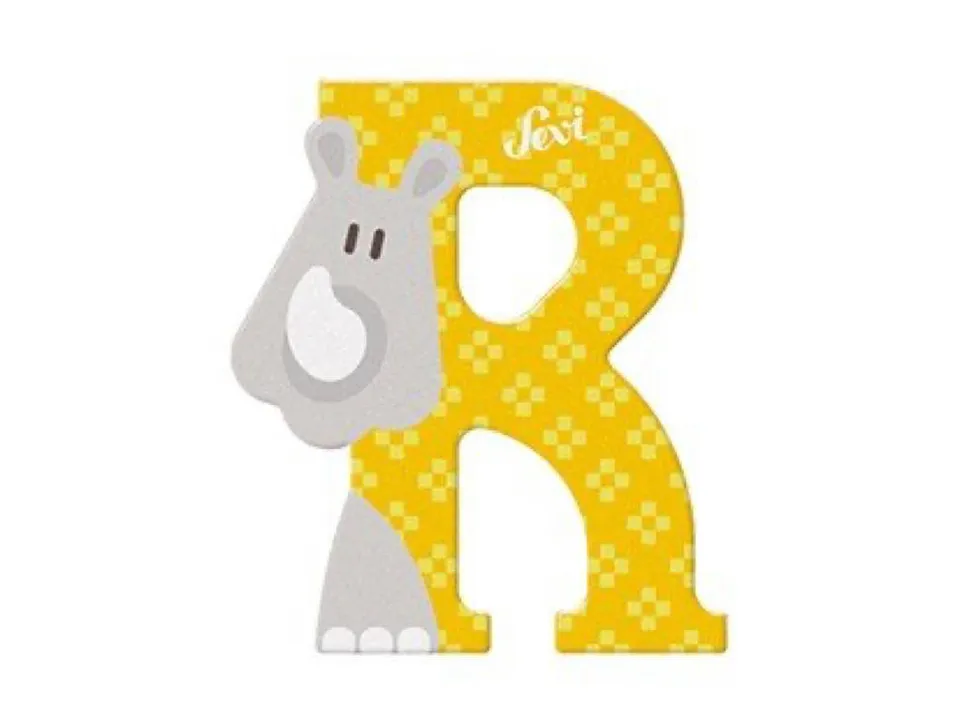trudi-lettera-r-rinoceronte-letterina-legno-cameretta image 1