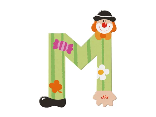 trudi-lettera-m-clown-lettera-peluche image 1