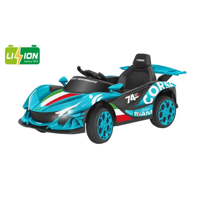 globo-giocattoli-auto-sportiva-12v-batteria-litio-radiocomandata-azzurra image 1