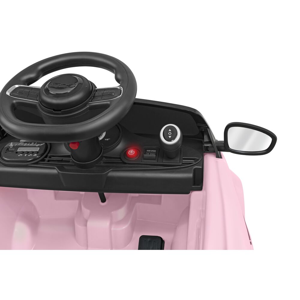 globo-giocattoli-fiat-500e-12v-litio-radiocomandata-rosa image 5