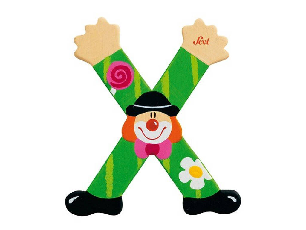 trudi-lettera-x-clown-peluche-per-zaino-back-to-school image 1