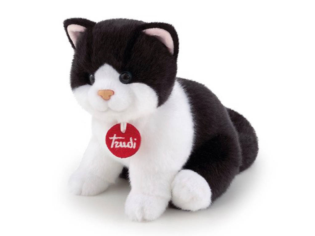 trudi-icons-peluche-gattino-bianco-e-nero-brad-seduto image 1