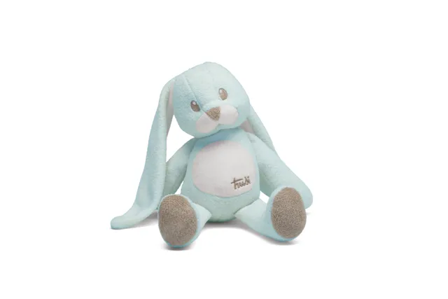 trudi-baby-coniglio-cremino-azzurro-peluche-neonato-morbido image 1