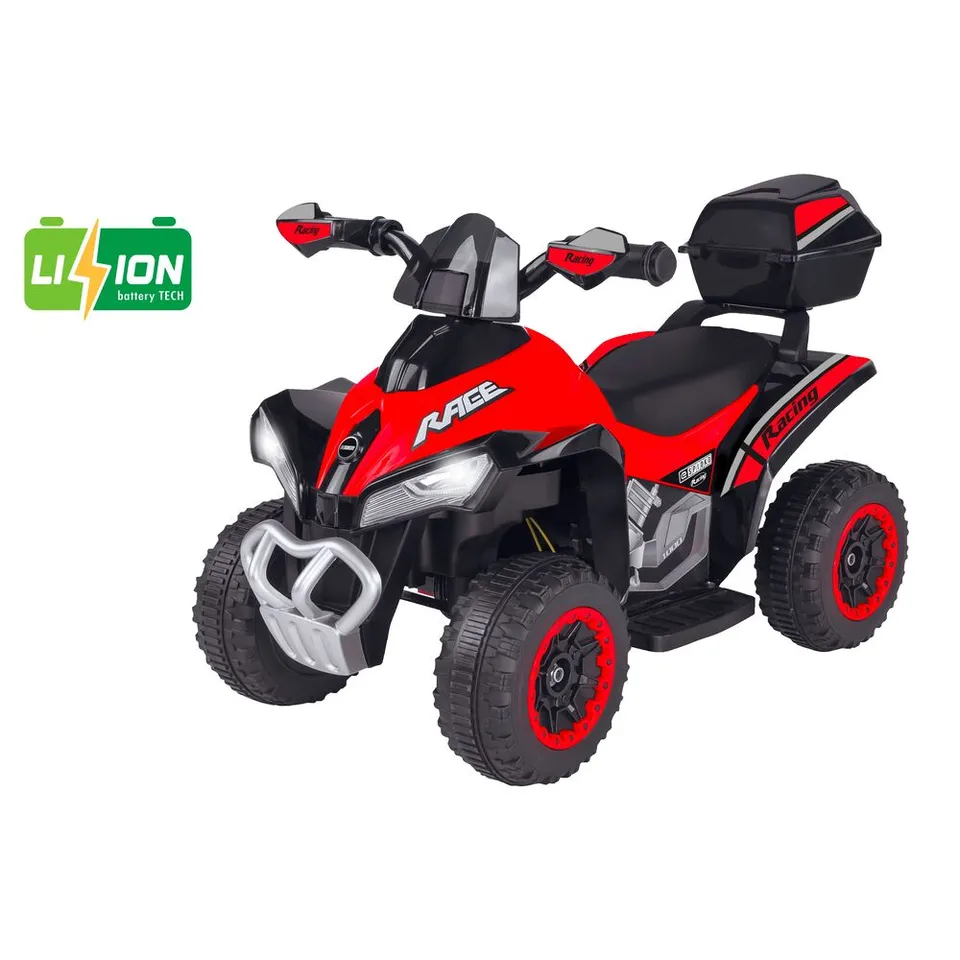 globo-giocattoli-quad-8v-con-batteria-al-litio-rosso-cavalcabile image 1
