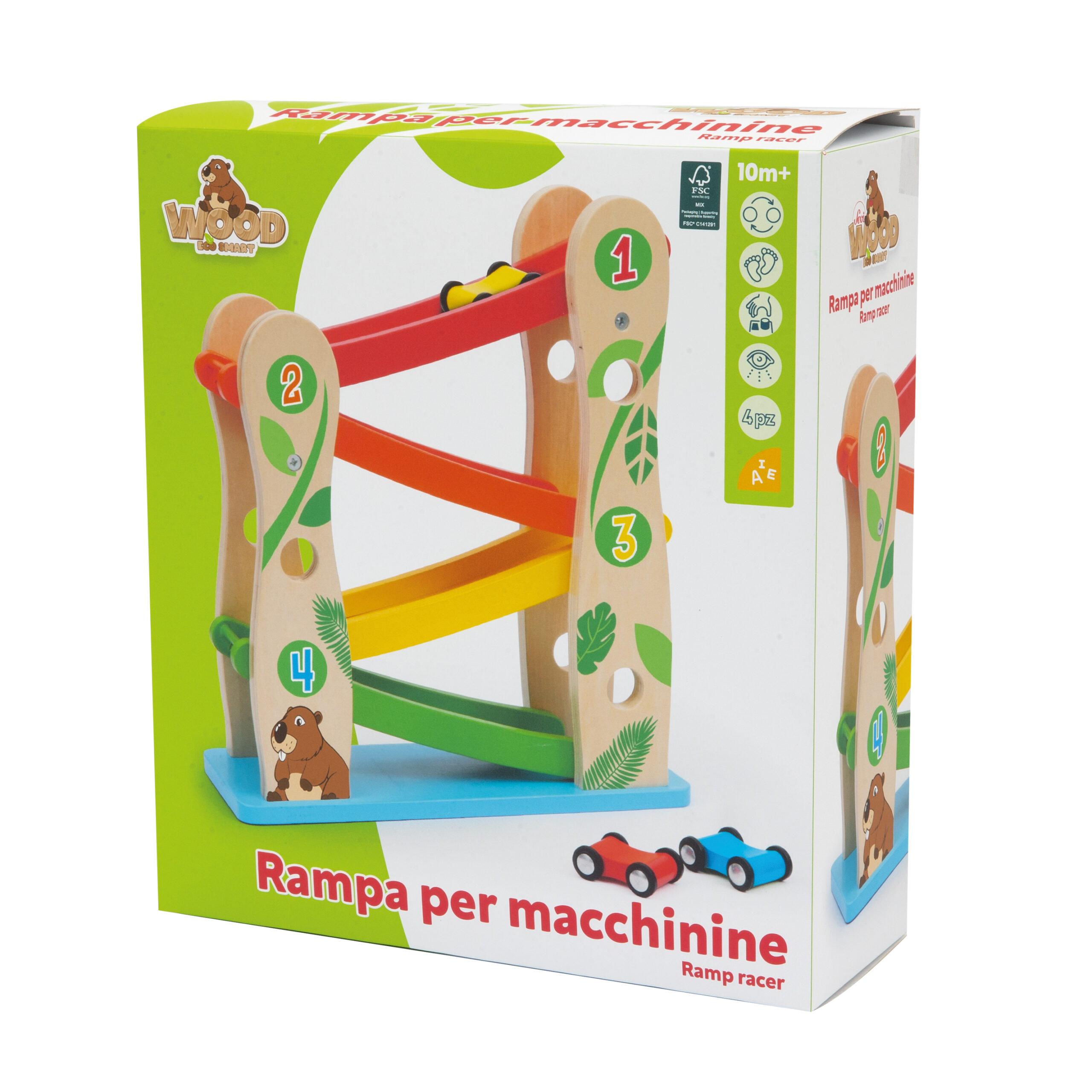 sevi-wood-eco-smart-rampa-per-3-macchinine-in-legno-4pz image 2