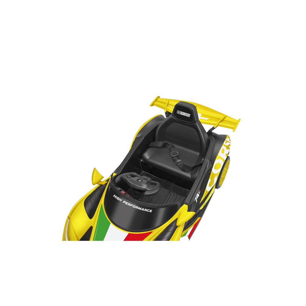globo-giocattoli-auto-sportiva-12v-radiocomandata-gialla-con-batteria-al-litio image 3
