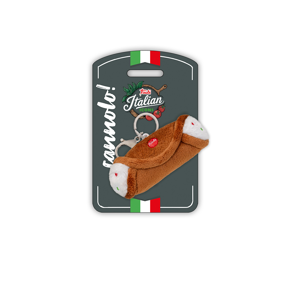 trudi-cannolo-siciliano-portachiavi-peluche-mini-dolce-italia image 1