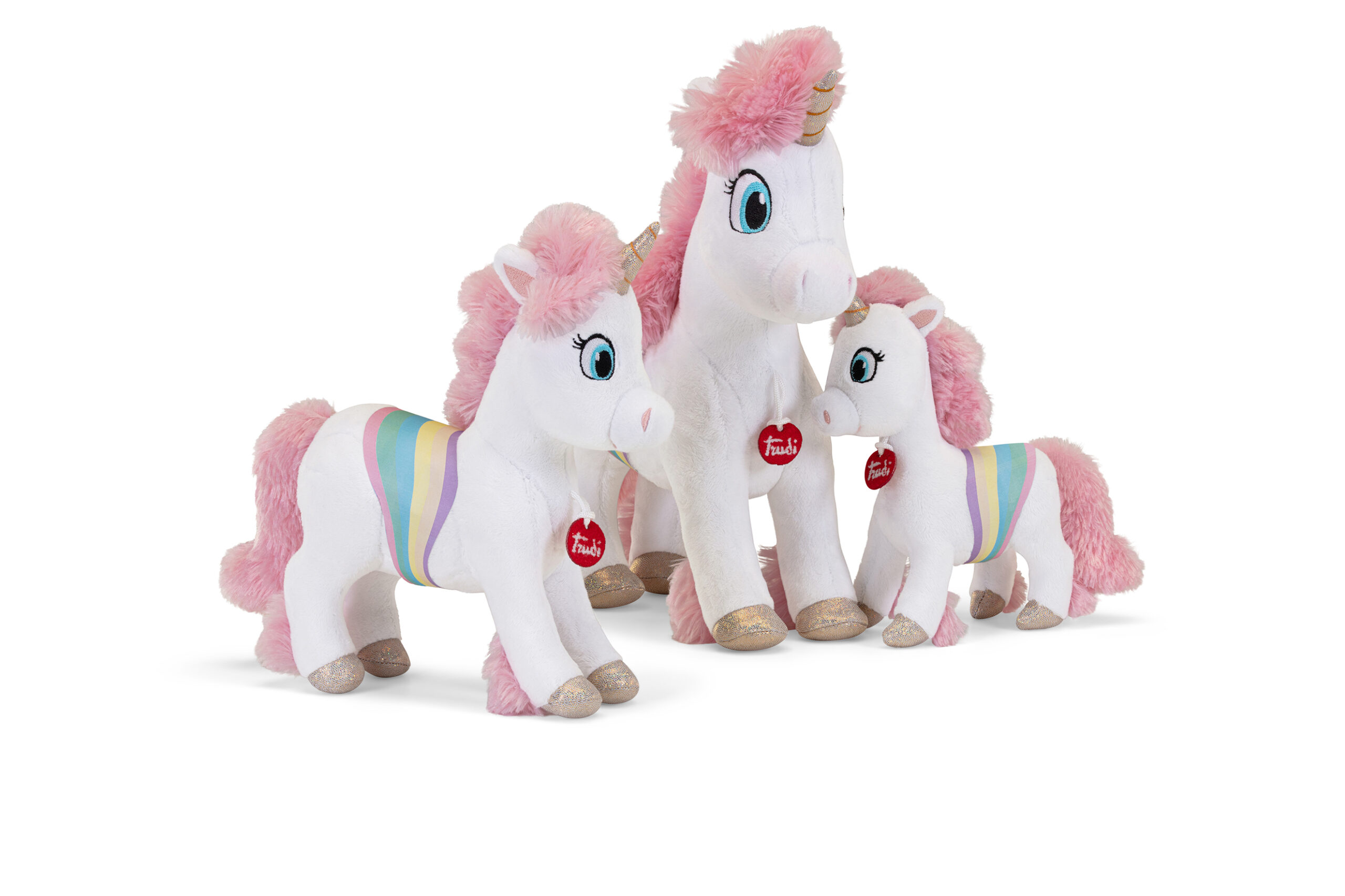 trudi-unicorno-leslie-peluche-con-criniera-rosa image 2