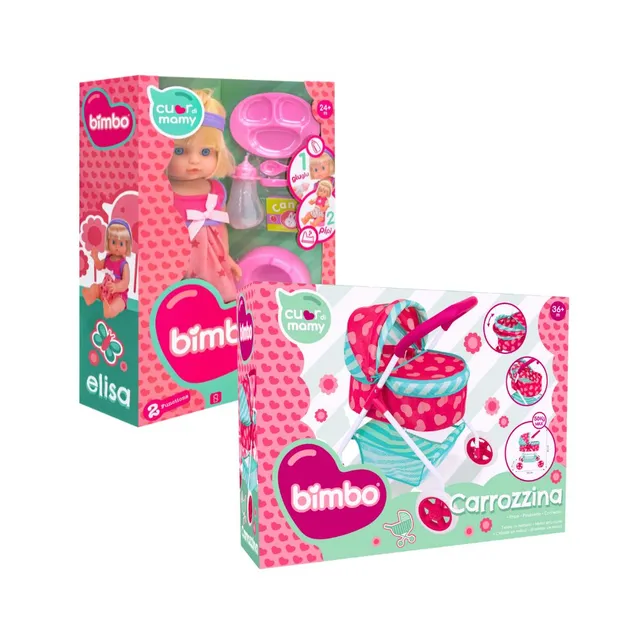 globo-giocattoli-bambola-con-funzioni-e-carrozzina image 1