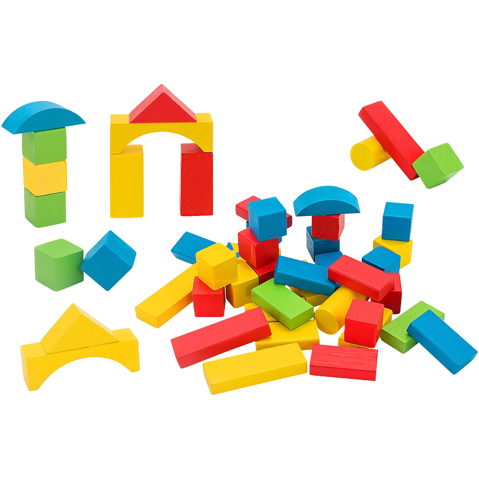 globo-giocattoli-secchiello-allegri-mattoncini-in-legno-100-pezzi image 2
