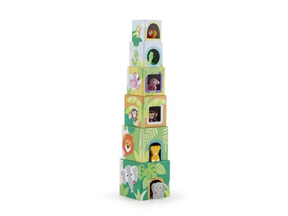 trudi-cubi-impilabili-savana-12-pz-set-costruzioni-legno image 1