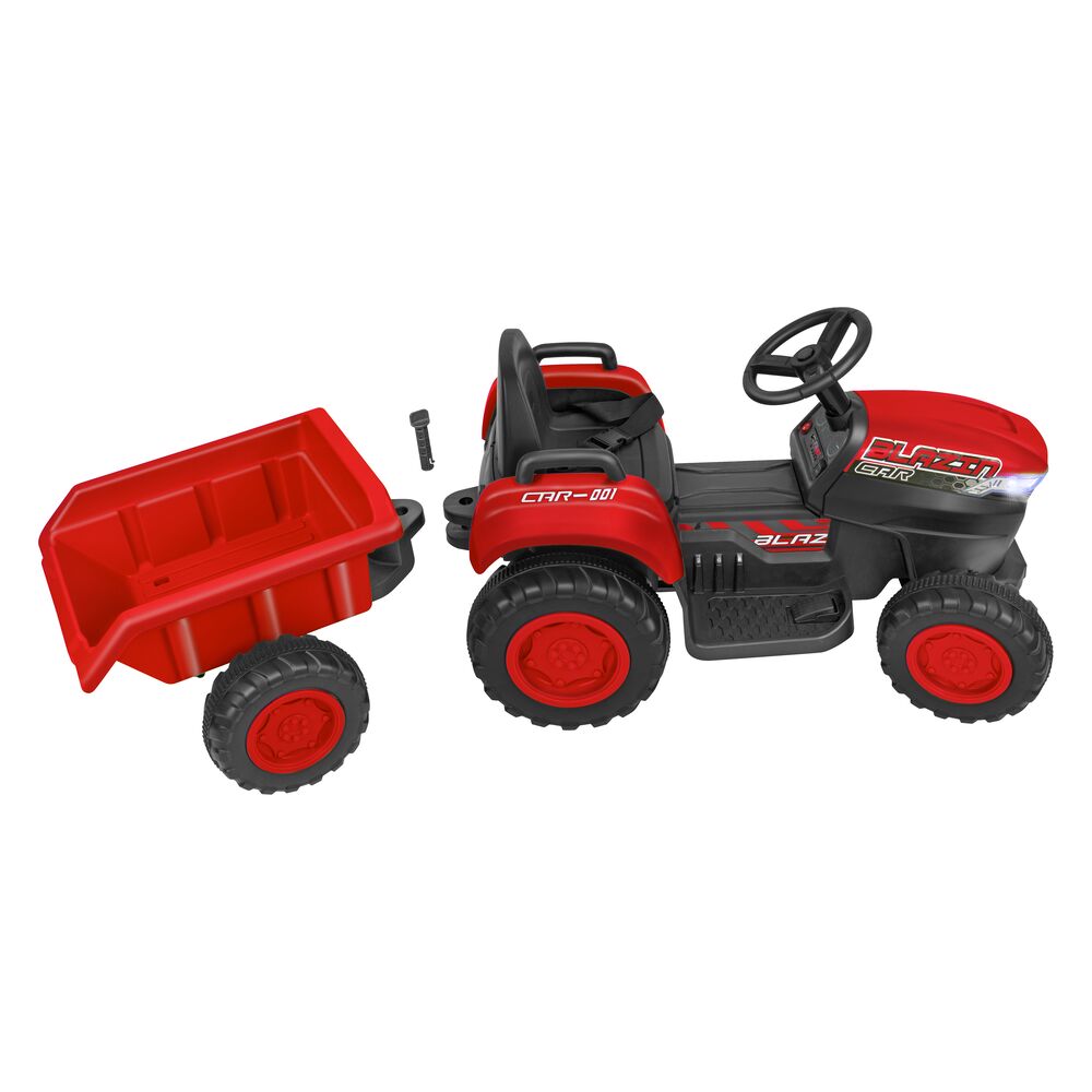 globo-giocattoli-trattore-elettrico-con-rimorchio-12v-radiocomandato-rosso image 6