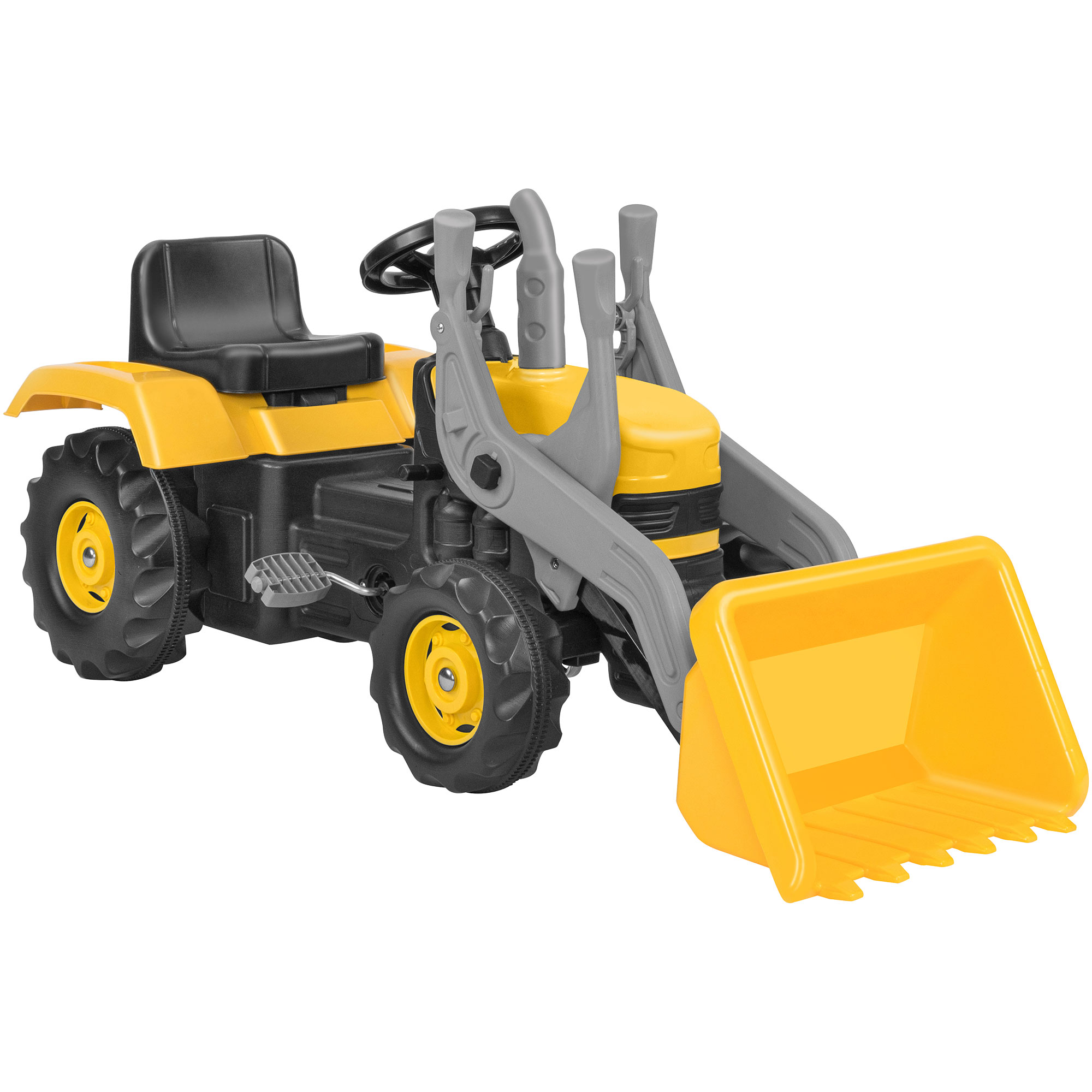 globo-giocattoli-trattore-a-pedali-con-scavatore-big-road-36-mesi image 1