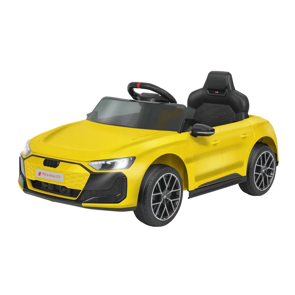 globo-giocattoli-audi-rs-e-tron-12v-con-batteria-al-litio-radiocomandata-gialla image 1