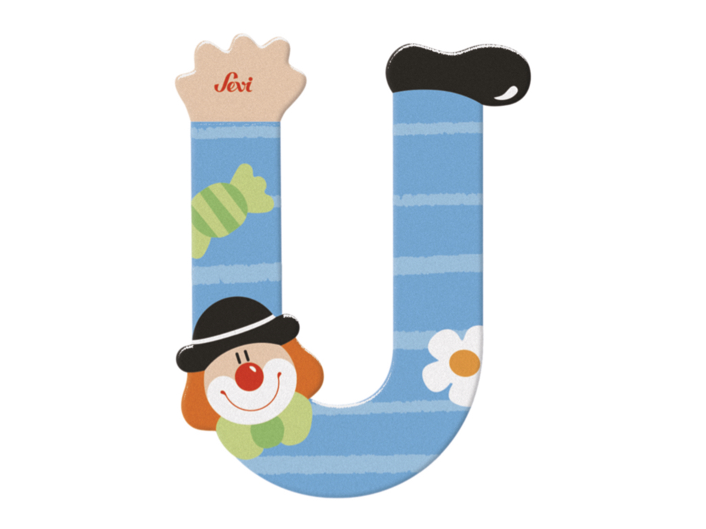 trudi-lettera-u-clown-lettera-decorativa-cameretta image 3