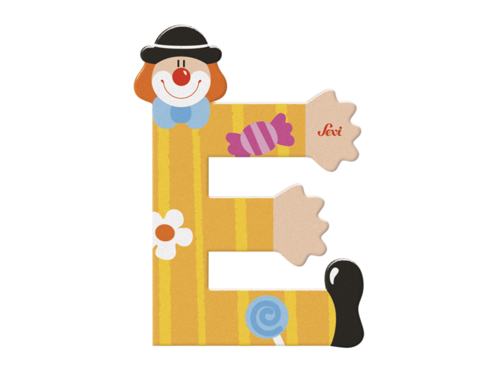 trudi-lettera-e-clown-decorazione-cameretta image 2