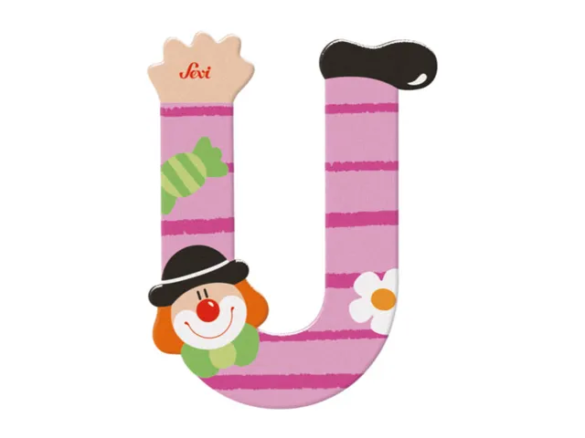 trudi-lettera-u-clown-lettera-decorativa-cameretta image 1