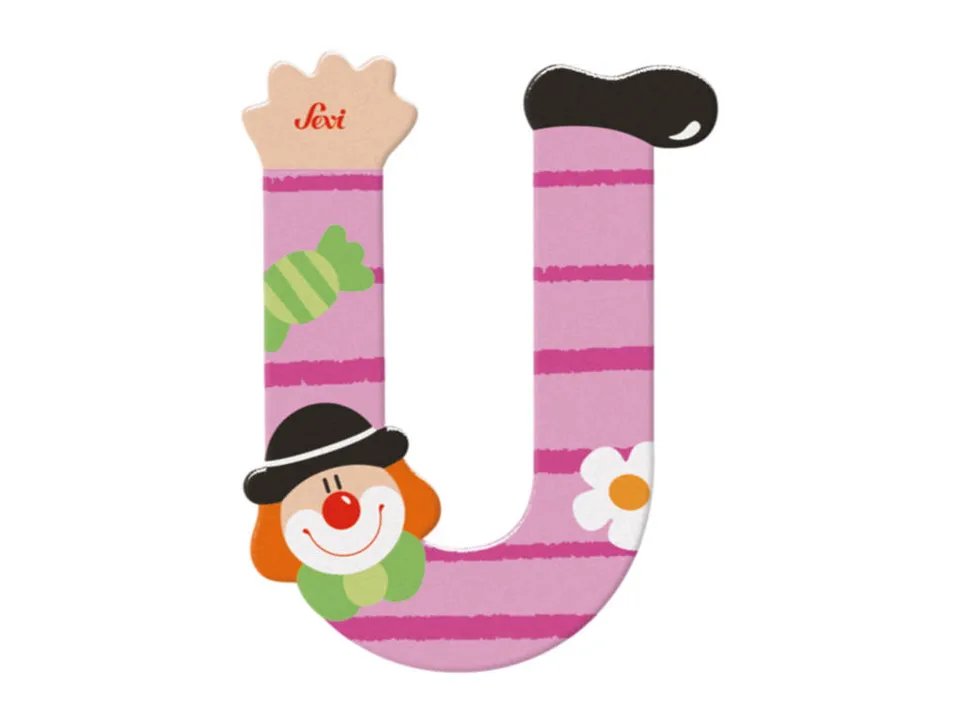 trudi-lettera-u-clown-lettera-decorativa-cameretta image 1
