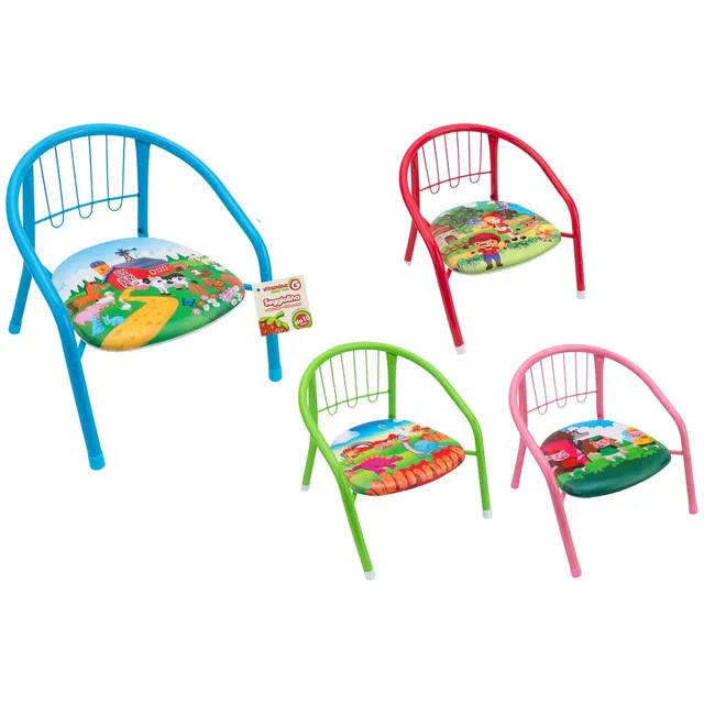 globo-giocattoli-sedia-in-metallo-decorata-fiabesca-per-bambini image 1