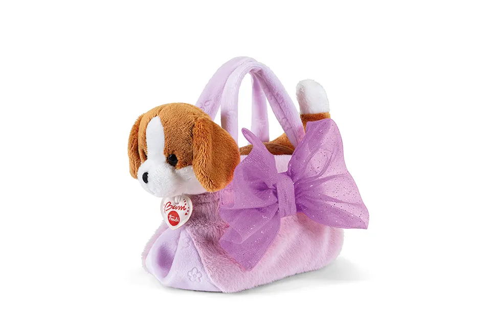 trudi-fashion-bags-cane-in-borsa-con-fiocco-peluche image 1