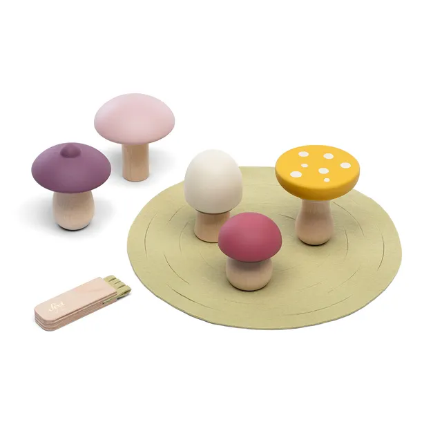 trudi-sevi-mix-match-funghetti-gioco-legno-17-pz image 1