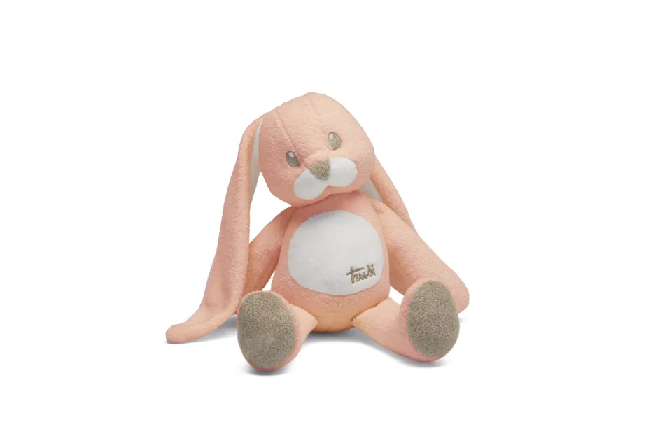 trudi-baby-coniglio-cremino-rosa-peluche image 1