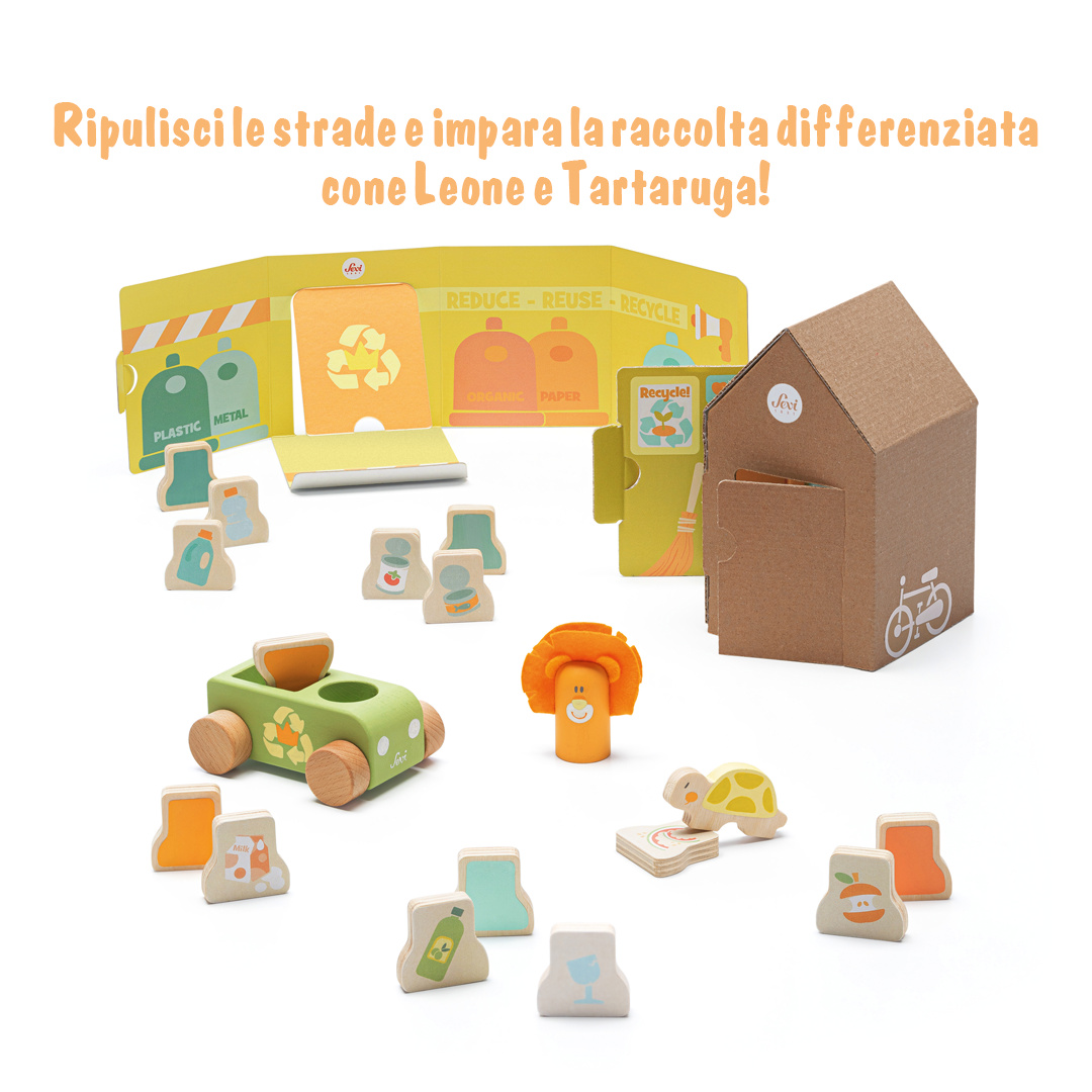 trudi-seviland-playset-ritaglia-e-incolla-raccolta-rifiuti-18-pz-casetta image 5