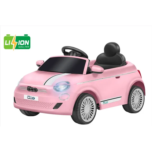 globo-giocattoli-fiat-500e-12v-litio-radiocomandata-rosa image 1