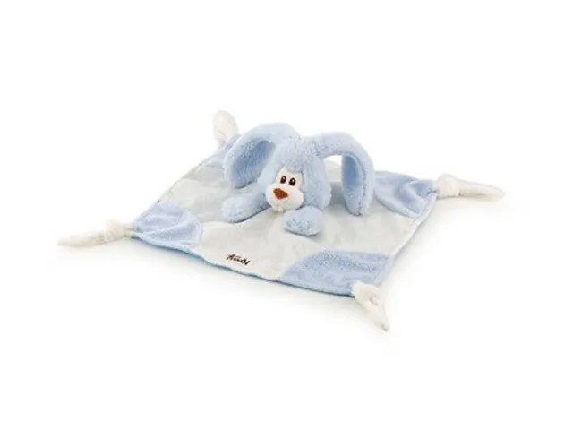 trudi-coniglio-doudou-azzurro-copertina-peluche-per-neonati image 1