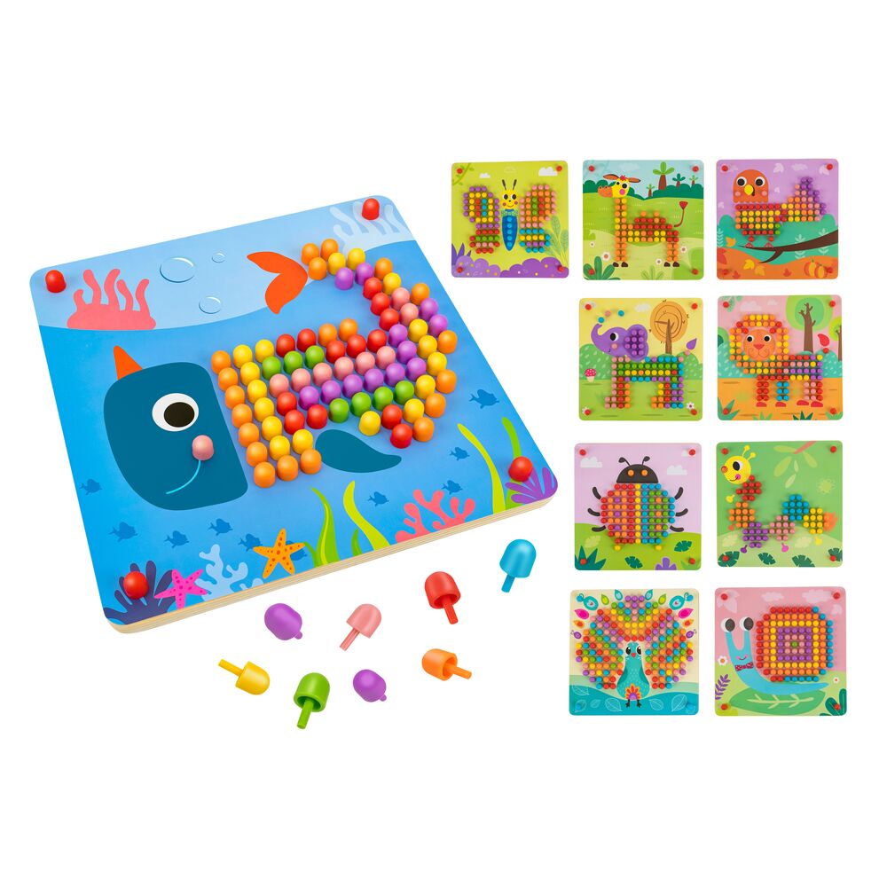 globo-giocattoli-gioco-chiodini-con-tessere-animali-210-pezzi image 2